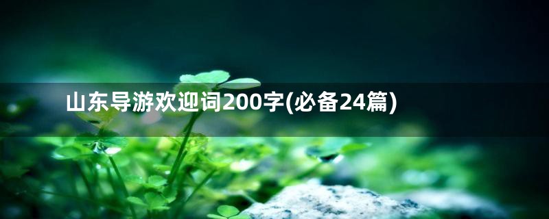 山东导游欢迎词200字(必备24篇)