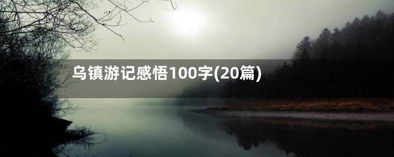 乌镇游记感悟100字(20篇)