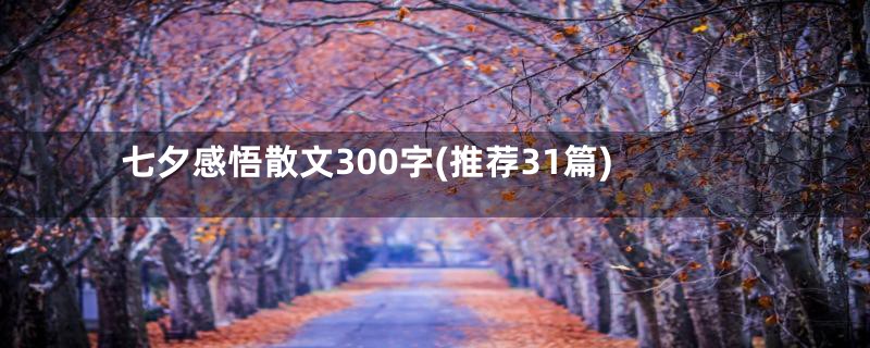 七夕感悟散文300字(推荐31篇)