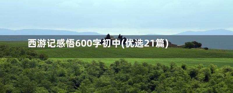 西游记感悟600字初中(优选21篇)